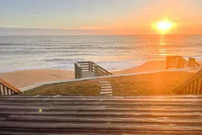 Dog-friendly beachfront home with beach access, deck, fireplace, W/D, AC - Image 5