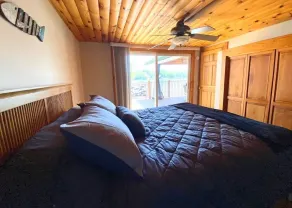 Secluded SW Michigan Lake View Log Cabin w/ Fire Pit & Deck on Long Lake - Image 4