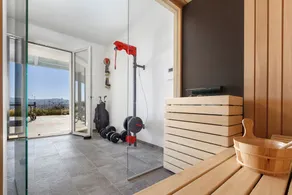 Luxury villa, swimming pool, shaded terraces, panoramic view, sauna fitness room - Image 3