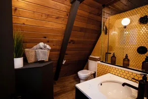 Moonshine Digs is the retro A-Frame of your dreams! Hot tub, record player, games, TVs and peace and quiet all nestled in the heart of the Cascade Mountains with Lake Cle Elum access. - Image 4