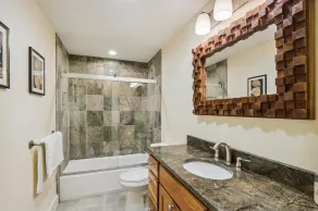 Maple House: 4 br, fireplace, a/c, hot tub, deck, community summer pool! - Image 5