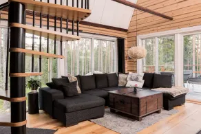 Comfortable newly built log cabin in the middle of the forest, built for quality of life and community. - Image 5