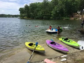 Lakehouse w/ large dock, big water view &  priv. swimming beach <1 hr from ATL - Image 5