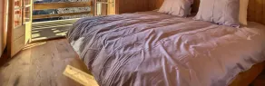 Very comfortable chalet on 2 levels for 7 people, living room with fireplace, kitchen area with dish - Image 3