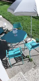 Outside: Ground floor flat for 2 persons, private garden with garden furniture and nice view, shuttl - Image 3