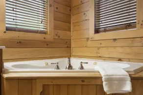 Incroyable cabine Premium, bain à remous, baignoires à jets, cheminée et fosse, près de Big Cedar - Moose Lodge - Image 5
