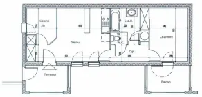 Apt Avene 4-6p Piscine, Thermes a 10min - Image 4