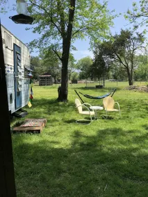 Glamping with sheep in a renovated 1972 Ace camper on 48 acres - Image 5