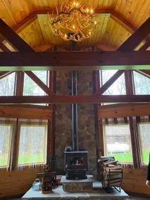 secluded log home, minutes from all star village in Oneonta - Image 3