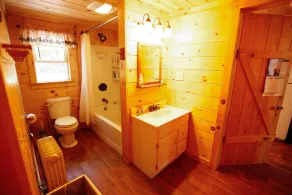 Lakeside Pine Cone Cabin 30' private beach & dock, Fireplace , Kayaks, Canoe - Image 4