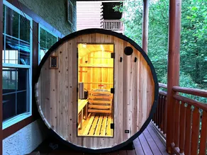 Large Heated Indoor Pool Log Cabin ~ Theater, Game Room, Hot Tub, Sauna - Image 2