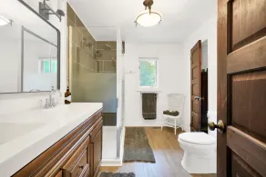Secluded modern house, 5 forested acres, running stream, hot tub, game room - Image 3