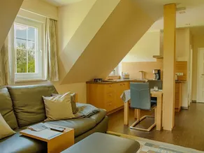 Apartment 1 living room/kitchenette, bedroom, shower/WC, breakfast room. - Schrebenza Apartments - Image 3