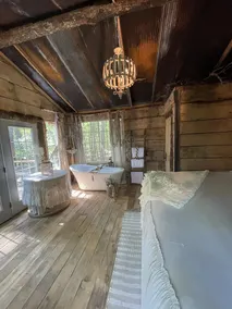 Fern Hollow Treehouse, rustic escape cozy romantic - Image 5