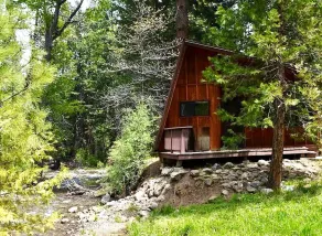 Forest A-Frame Cabin | Gold Run Creek Frontage | High-Speed WiFi | 10 Wooded Acres - Image 4