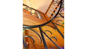 Studio & balcony with tree growing through it, spiral staircase, stunning views. - Image 3