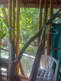 4 story wood bamboo house overlooking  sae an beach below - Image 5