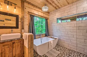 Secluded! Couples/Family Cabin, 1Br; 1 Lux Bth: Bunkroom, Sleeps 4, Hot Tub - Image 2