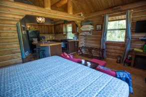 Gemütliches Blockhaus mit Kingsize-Bett, Küche, Clawfoot Tub, Badezimmer, Rasen & Deck! - Image 5
