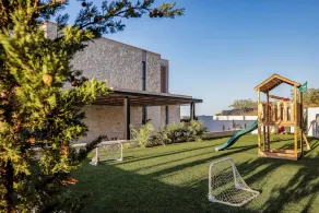 Stunning sea views, 450m from a sandy beach, heated pool, playroom and hot tub! - Image 2