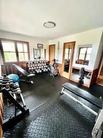 Three-bedroom house with views, decks, golf cart and home gym! - Image 3