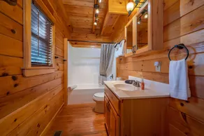 Beautiful log cabin, huge mtn views, private lake, waterfall - Image 5