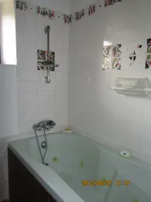 I det grønne et bindingsværkshus med beroligende lys. - Image 2