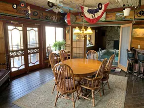 Wisconsin waterfront rental pet friendly w/ hot tub and lakefront cabin rental - Image 3