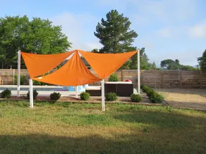 Orange est le nouveau noir - moderne avec piscine et foyer extérieur - Image 2
