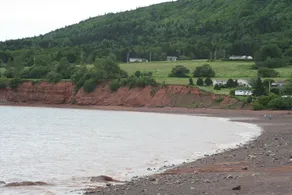 Bay of Fundy ,Cobequid Bay, Steps to  the beach in  the Cliffs of Fundy Geopark - Image 4