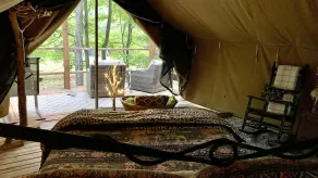Selah Serenity Tent-n-Breakfast Glamping for 2 in Finger Lakes Woodland Site - Image 3