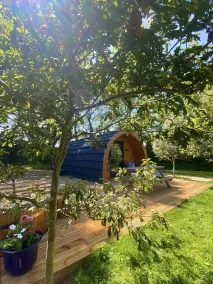 Wild Luxury Bluebell Glamping Pod with Wood Fired Hot Tub in quiet rural setting - Image 5