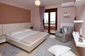 Pefkochori villa with a stunning panoramic view and a waterfall private pool. - Image 3