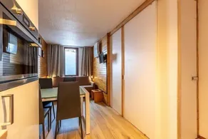 230m from ski slopes, 2nd floor, view mountain, balcony, tv, ski locker, 28m², La Plagne - Image 4