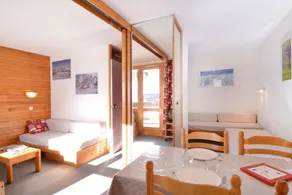 100m du centre station, 3ème étage, vue pistes de ski, balcon, télévision, casier à ski, 28m² - Image 3
