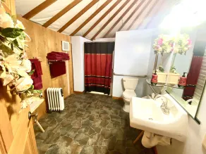 Mystical Rose is a whimsical flower themed  & fully furnished Yurt. - Image 2