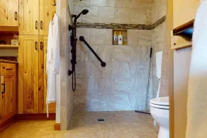 Breathtaking Mountain & Water Views – from the covered, heated deck, (enjoyable year-round)<br>Private Hot Tub for 3 – professionally serviced after every stay<br>Exceptionally well-stocked kitchen and very comfortable beds<br>Dog-friendly - fenced & - Image 5