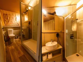 Recharge in nature and escape the hustle and bustle in our safari tent with a luxury bathroom. - Image 2