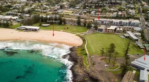 Bathers at the Beach - across from Surf Beach - Image 2