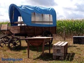 Camping sauvage a la ferme dans un chariot de western pour 1 a 2 personnes - Image 5
